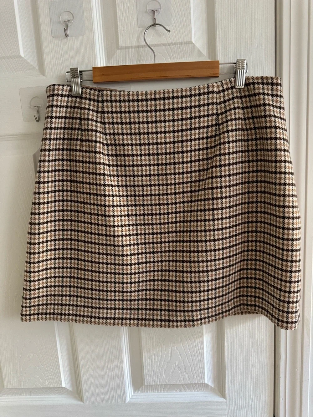 LOFT Horsebit Plaid Mini Skirt 14